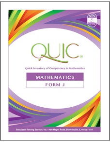 QUIC J Mathematics Self-Scoring - Starter Set QUIC J Mathematics Self-Scoring - Starter Set